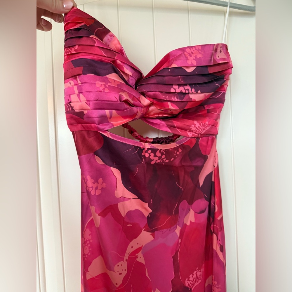 Hello Molly Strapless Pink and Purple Maxi Dress - Picture 3 of 5